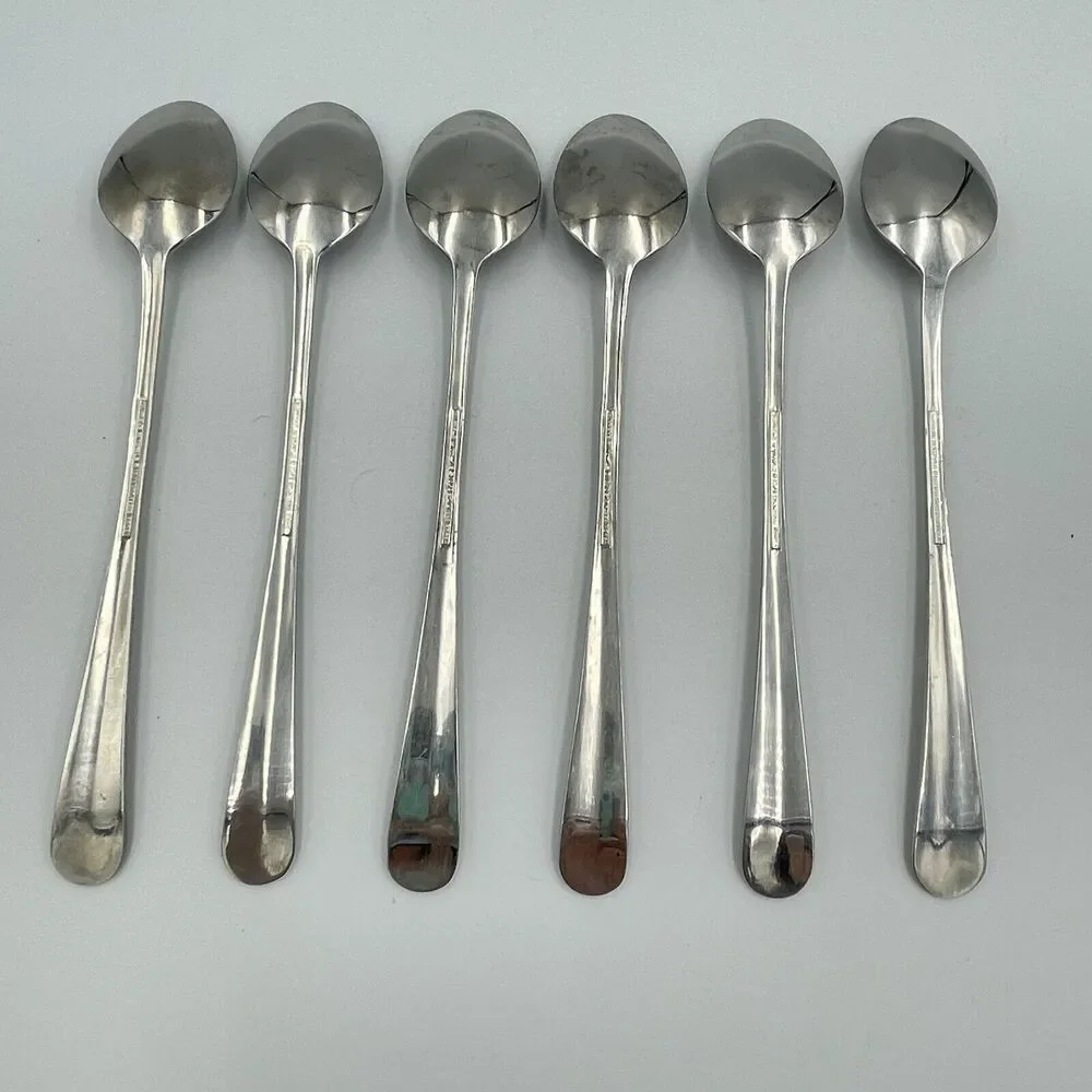 Supreme by Towle ASHLEY 6 QTY Lot Iced Tea Spoons 7 3/8 in Stainless China 18/8